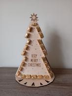 Houten Kerstboom gevuld met 24 MERCI chocolaatjes, Diversen, Kerst, Ophalen, Nieuw