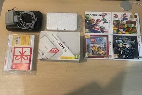 Nintendo 3DS XL Blanc nacré, Games en Spelcomputers, Spelcomputers | Nintendo 2DS en 3DS, Zo goed als nieuw, 3DS, Wit, Ophalen