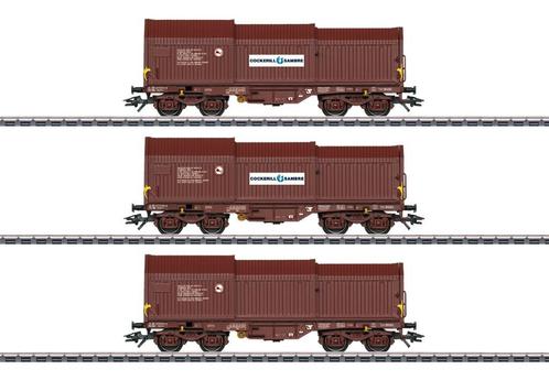 NMBS SNCB | Märklin 46874 | Set van 3 Shimmns Telescoopwagen, Hobby en Vrije tijd, Modeltreinen | H0, Nieuw, Treinset, Wisselstroom