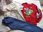m 140 setje JBC en C&A trui Mario, t-shirt en jeansbroek, Kinderen en Baby's, Zo goed als nieuw, Setje, Ophalen