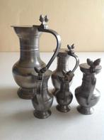 LOT DE 5 BOCAUX EN ÉTAIN, Enlèvement ou Envoi