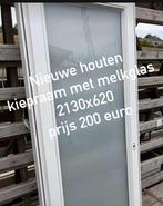 nieuwe houten ramen en deur, Doe-het-zelf en Bouw, Raamkozijnen en Schuifdeuren, Ophalen, Zo goed als nieuw, Hout
