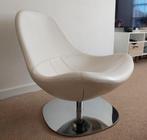Paire IKEA TIRUP ‘Egg Chair’ Design Carl Ojerstam CUIR blanc, Comme neuf, Cuir, Enlèvement ou Envoi