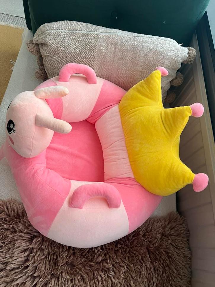 Zachte babyzitstoel, Huis en Inrichting, Zitzakken, Zo goed als nieuw, Wit, Ophalen of Verzenden