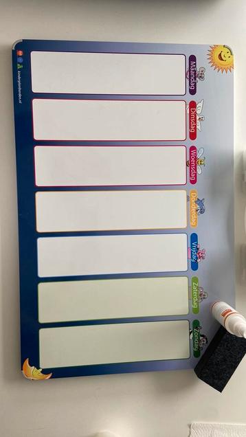 Planbord met pictogrammen beschikbaar voor biedingen