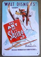Disney metalen plaat „Goofy in The Art of Skiing”, Verzamelen, Ophalen of Verzenden, Goofy of Pluto, Gebruikt