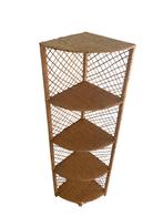 Rieten hoekrek, Huis en Inrichting, Woonaccessoires | Kamerschermen, Ophalen, Gebruikt, X, X