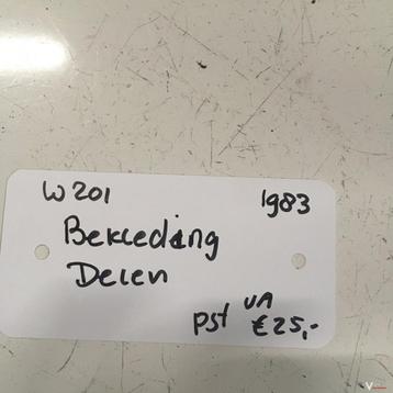 Mercedes W201 1983 Interieurdelen  beschikbaar voor biedingen
