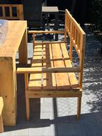 Tuin tafel houte met kussen en banken, Ophalen, Eettafel, Tuinset, Hout