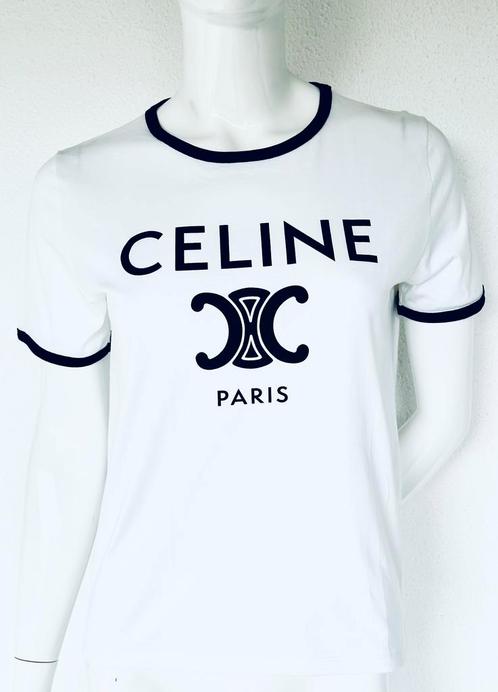 T-SHIRT CELINE TRIOMPHE TAILLE M, BLANC, ORIGINAL ️️ ! ️, Vêtements | Femmes, T-shirts, Comme neuf, Taille 38/40 (M), Blanc, Manches courtes