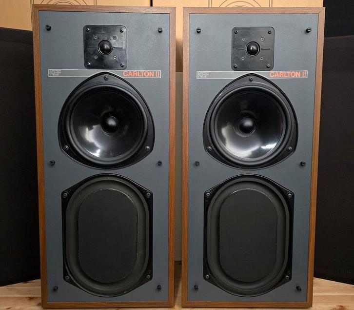 Kef carlton 2 luidsprekers, Audio, Tv en Foto, Luidsprekerboxen, Zo goed als nieuw, Front, Rear of Stereo speakers, Overige merken