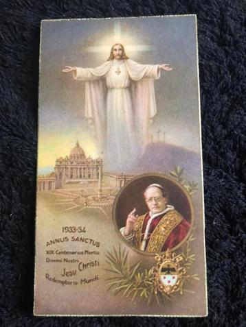 Carte de prière dévotionnelle Pope Pio XI NB 663 5,7x10,5 cm