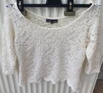 Witte korte kanten blouse maat XS van Groggy van bij JBC, Kleding | Dames, Blouses en Tunieken, Ophalen of Verzenden, Maat 34 (XS) of kleiner