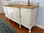 ancien buffet peint en blanc vieilli et en bois nature, Enlèvement, Comme neuf