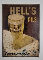 Hell´s pils concordia Geraardsbergen., Ophalen of Verzenden, Reclamebord