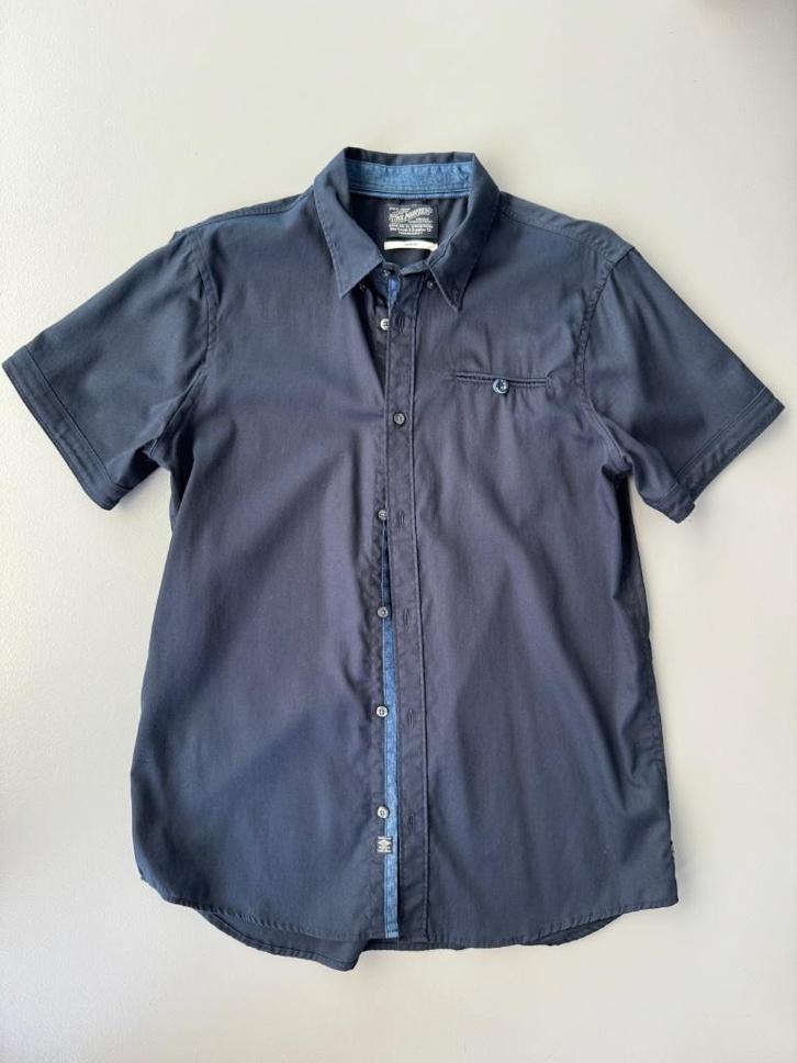 donkerblauw hemd met korte mouw, Petrol Industries, maat L, Kleding | Heren, Overhemden, Ophalen