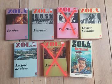 Emile Zola : différents titres (en français)  1 euro chacune