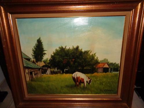E. Lecompte (1931)-Mooie schilderij-Vermeld in BENEZIT, ARTO, Antiek en Kunst, Kunst | Schilderijen | Klassiek, Ophalen of Verzenden