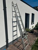 Uitschuifbare aluminium ladder - 2 delen, Ophalen, Gebruikt, Ladder, Opvouwbaar of Inschuifbaar