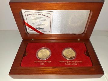 kistje met double eagle usa en single 9 pond kopie beschikbaar voor biedingen