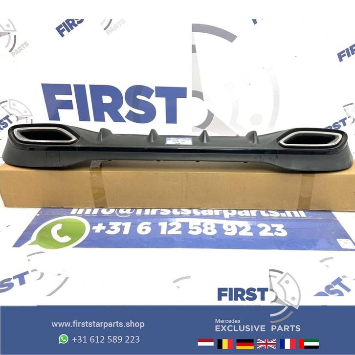 W118 CLA AMG LINE DIFFUSER + UITLAAT SIERSTUKKEN origineel M, Auto-onderdelen, Overige Auto-onderdelen, Mercedes-Benz, Gebruikt