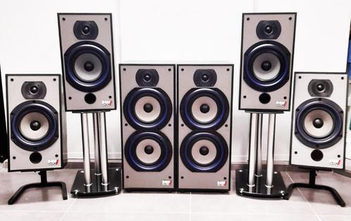 B&W sets uitvoerig te beluisteren, Audio, Tv en Foto, Luidsprekerboxen, Zo goed als nieuw, Front, Rear of Stereo speakers, 120 watt of meer
