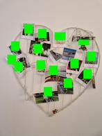 wit ijzeren hartje met hart knijpers voor foto's, Ophalen of Verzenden, Gebruikt, Overige typen