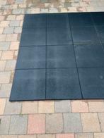 rubber tegels 49cm x 49cm x 2,5cm (33 stuks), Tuin en Terras, Tegels en Klinkers, Ophalen, Gecoat, Rubber, Zo goed als nieuw