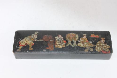 Napoleon III pennendoos met Aziatische decoratie, Antiek en Kunst, Antiek | Woonaccessoires, Ophalen of Verzenden