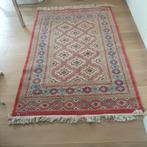Pakistaans handgeknoopt wollen tapijt, Maison & Meubles, Ameublement | Tapis & Moquettes, 100 à 150 cm, Rectangulaire, Noir, Enlèvement