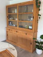 Vitrinekast teak, Huis en Inrichting, Kasten | Vitrinekasten, Ophalen, 200 cm of meer, Teakhout, Zo goed als nieuw
