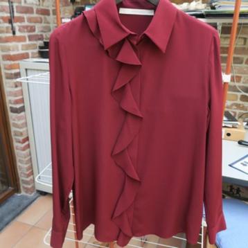 Blouse nieuw zijde bordeaux ruches Herzen's Angelegenheit 38 beschikbaar voor biedingen
