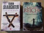 2 boeken thtillers KARIN SLAUGHTER en KATHY REICHS 3euro/st, Livres, Thrillers, Comme neuf, Enlèvement ou Envoi