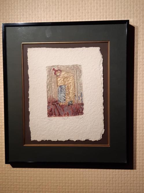 David Dodsworth, Praxis # IV, Mixed Media met bladgoud, Antiek en Kunst, Kunst | Schilderijen | Abstract, Ophalen of Verzenden