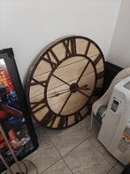 Houten klok 1m diameter, Ophalen, Zo goed als nieuw