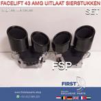 FACELIFT 43 AMG UITLAAT SIERSTUKKEN SET ZWART C43 E43 GLC43, Nieuw, Ophalen of Verzenden, Mercedes-Benz