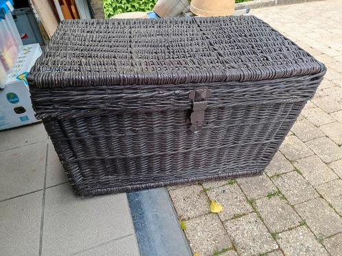 Rieten koffer, Huis en Inrichting, Woonaccessoires | Kisten, Gebruikt, Ophalen