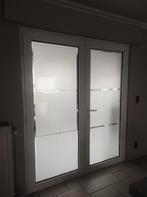 Aluminium deur met gewapend melkglas, Doe-het-zelf en Bouw, Deuren en Vliegenramen, Ophalen of Verzenden, Zo goed als nieuw