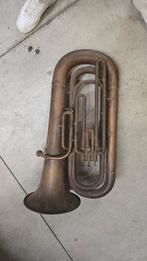 Ancien tuba français/Bombardon décoratif ou restauration, Enlèvement ou Envoi, Utilisé, Autres types