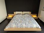 Bed 1m80 x 2m20 inclusief nachtkastjes, Huis en Inrichting, Slaapkamer | Bedden, Beige, 180 cm, Modern, Gebruikt