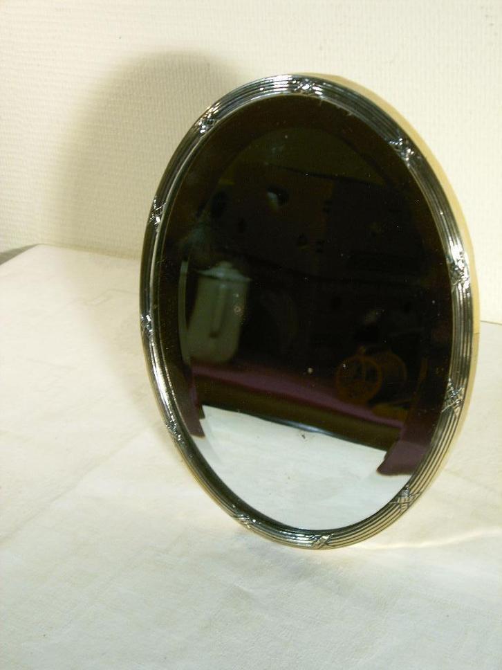 Petit miroir sur pied ancien, Antiquités & Art, Antiquités | Miroirs, Moins de 50 cm, Moins de 100 cm, Ovale, Enlèvement ou Envoi