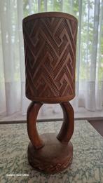Afrikaans houtsnijwerk. Pot., Antiek en Kunst, Ophalen