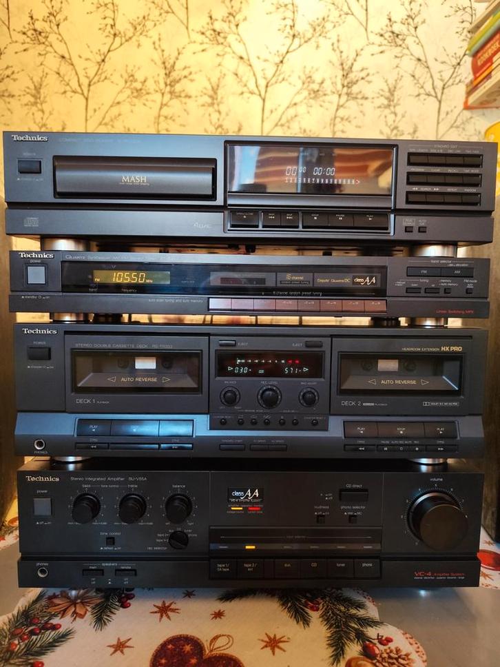 Set Technics, TV, Hi-fi & Vidéo, Chaîne Hi-fi, Deck cassettes ou Lecteur-enregistreur de cassettes, Lecteur CD, Enlèvement