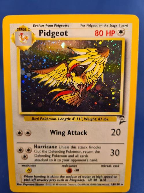Pidgeot 14/130 - Base Set 2, Hobby en Vrije tijd, Verzamelkaartspellen | Pokémon, Gebruikt, Verzenden
