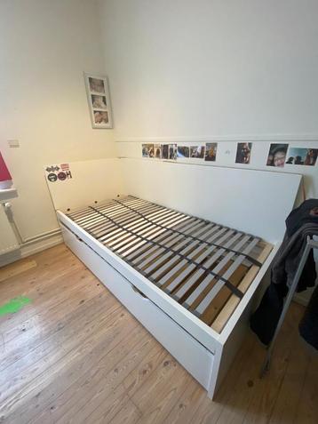 Kinderbed/logeerbed combi Ikea Flaxa, 90 cm, Une personne, Enlèvement, Utilisé