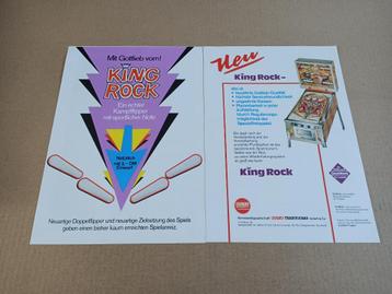 Flyer importeur: Gottlieb King Rock (1972) Flipperkast   beschikbaar voor biedingen