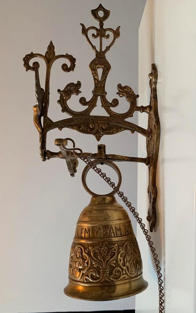 Antieke bronzen kloosterbel, Antiek en Kunst, Antiek | Brons en Koper, Brons, Ophalen of Verzenden