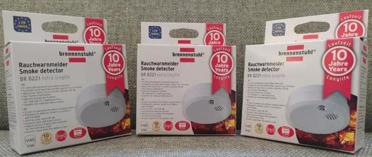 3 ongebruikte, nieuwe rookmelders - lange levensduur, Huis en Inrichting, Overige Huis en Inrichting, Nieuw, Ophalen
