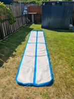 Airtrack van 5 meter × 1m x 10cm dikte, Sport en Fitness, Turnen, Ophalen, Gebruikt, Blauw, Materiaal
