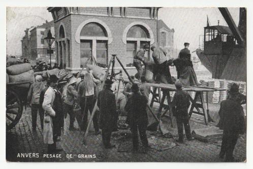 Antwerpen graan wegen Anvers pesage de grains 1908, Collections, Cartes postales | Belgique, Affranchie, Anvers, Avant 1920, Enlèvement ou Envoi